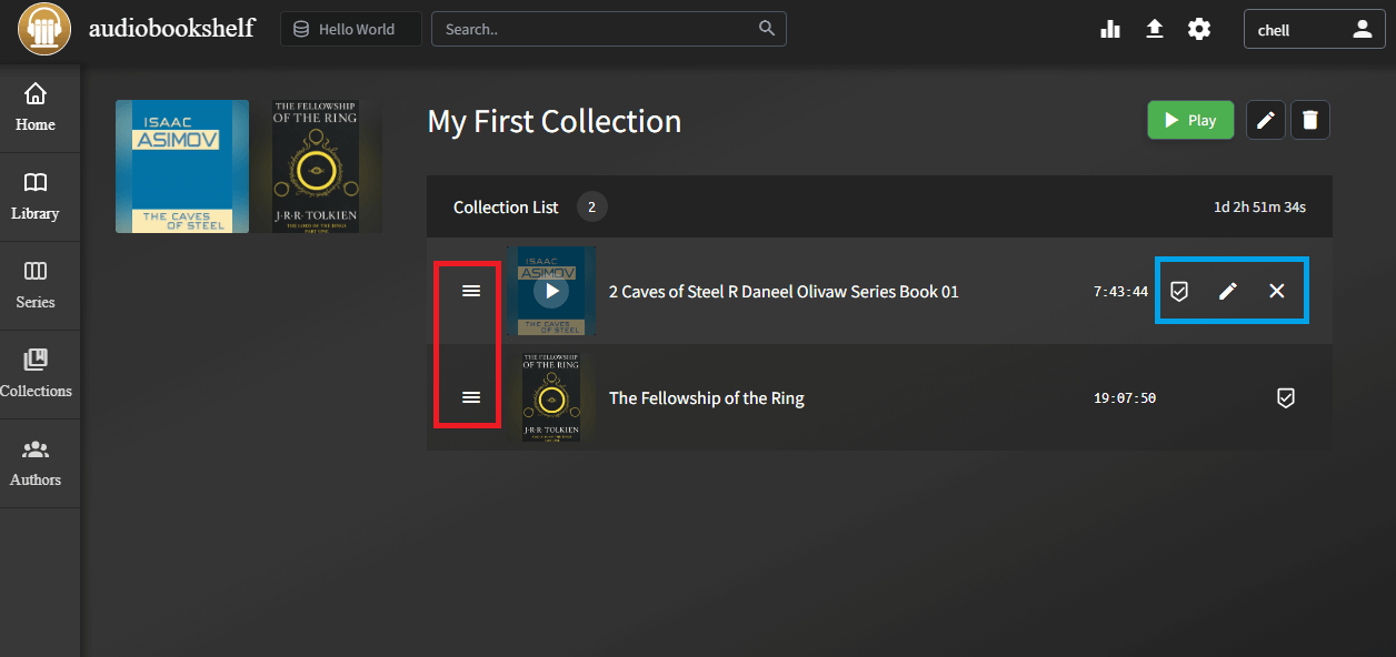 Collections view